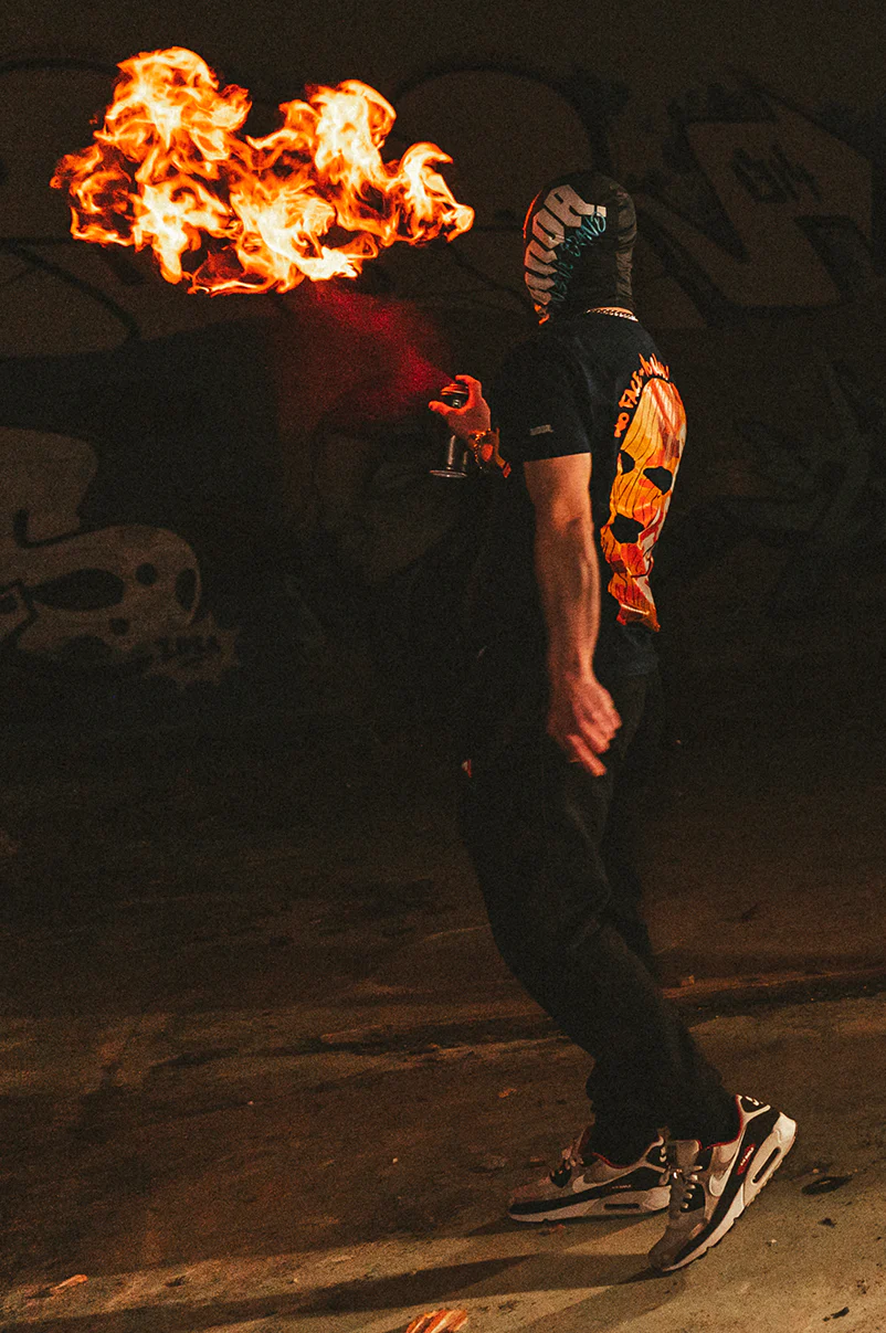 NO FACE NO NAME [ORANGE CAMO] T-SHIRT - Image 4